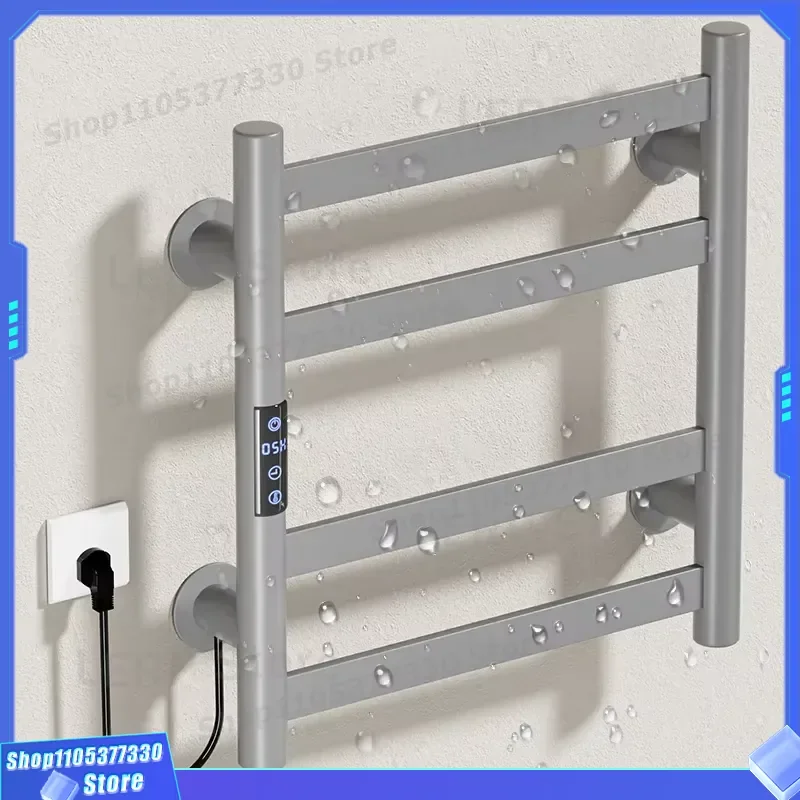 Smart Electric Towel Rack Stainless Steel Wall Mounted Digital Hot Towel Heater Constant Temperature Dryer for Hotel Bathroom