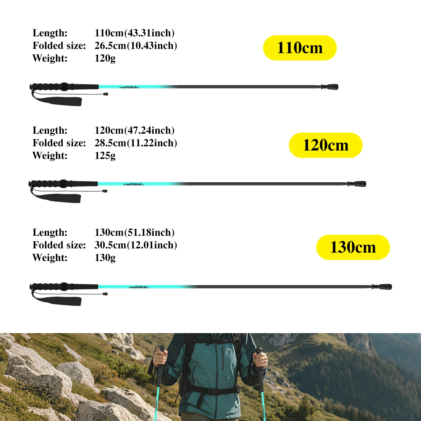 Bastón de Trekking de Fibra de - Trekking Pole Carbon reseña y precio