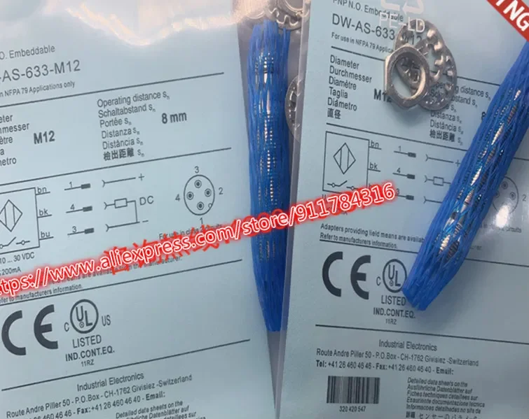 3pcs High quality  Proximity switch DW-AS-503-M18-120 DW-AD-622-M12-120 DW-AD-624-M12-120 DW-AD-631-M12-120 DW-AD-632-M12-120