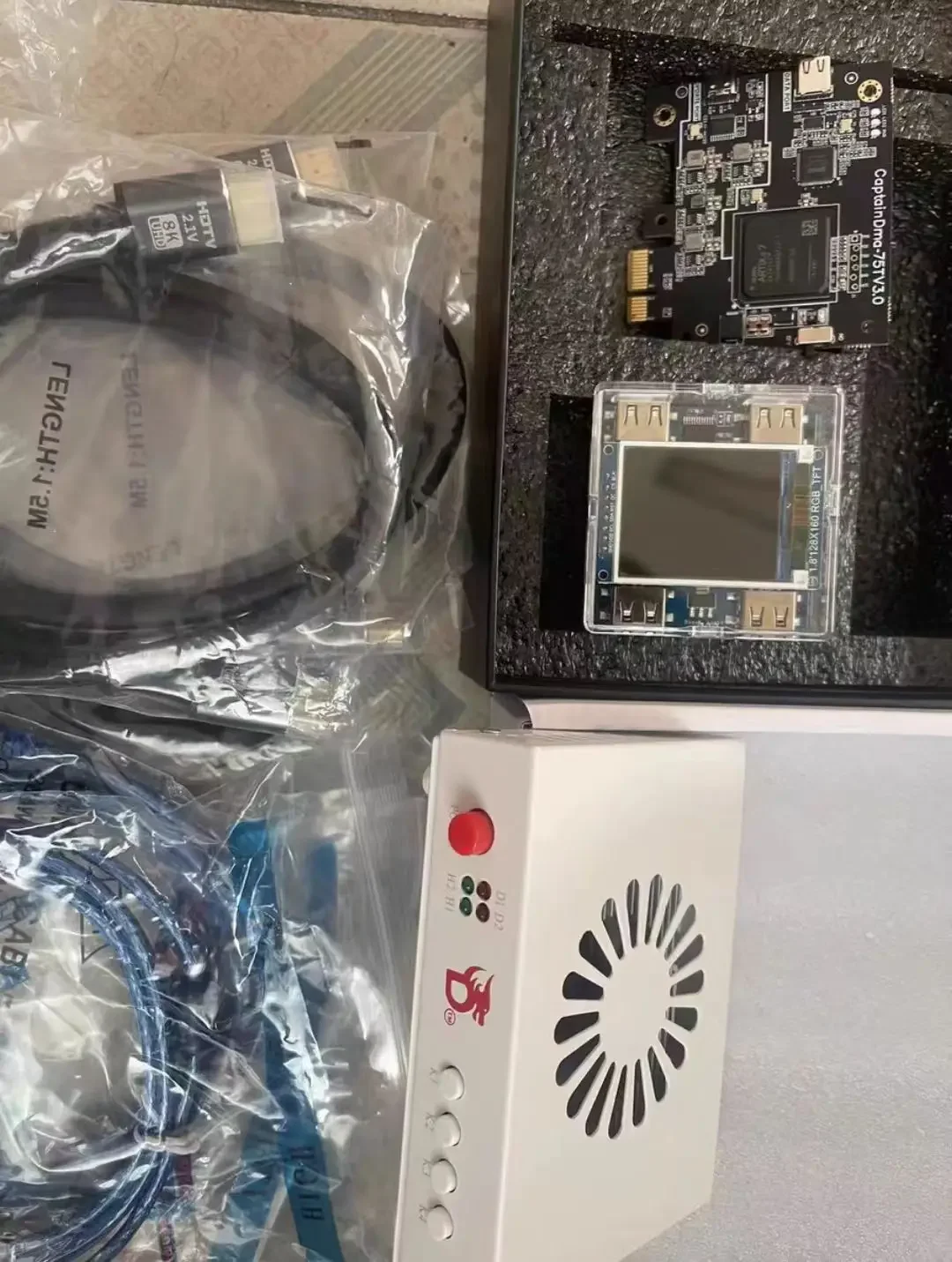 صندوق تراكب الفيديو CapDMA معالج الفيديو المتوافق مع HDMI + لوحة DMA 75T DMA + إصدار KMBOX NET DIY Kit #3