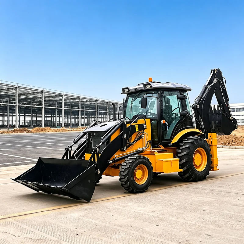 Multi-functional Backhoe Loader Wheel Type Backhoe Loader for Farm and Building Project