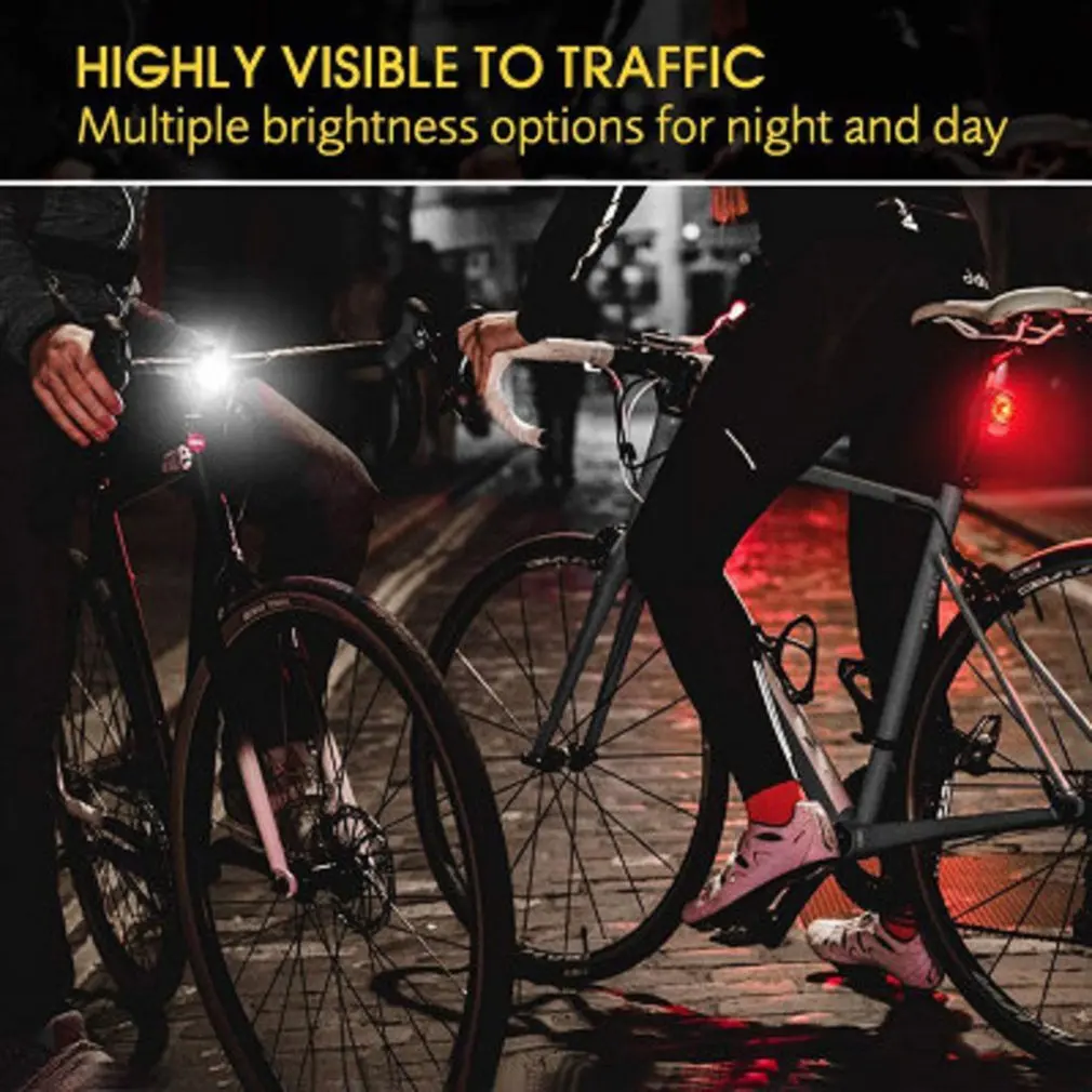 Bike Light Mini Warning Taillights Rechargeable Night Riding Safety Taillight COB Bicycle Front Rear Lamp LED Cycling Headlamp