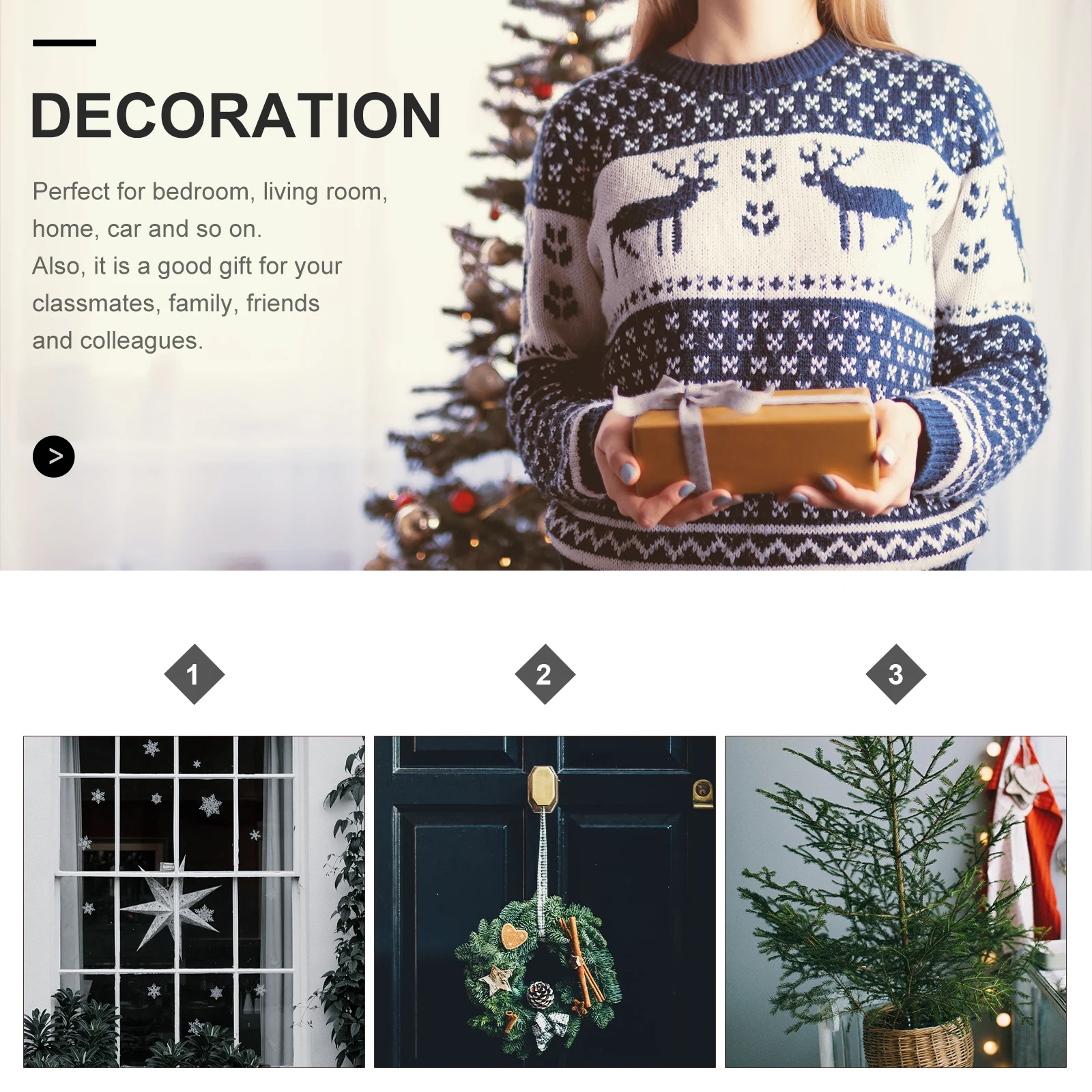 

HOLIDYOYO Nutcracker Soldier Mini Christmas Tree Decor Traditional Wooden Figurine Ornament Desktop Sculpture Holiday Decoration