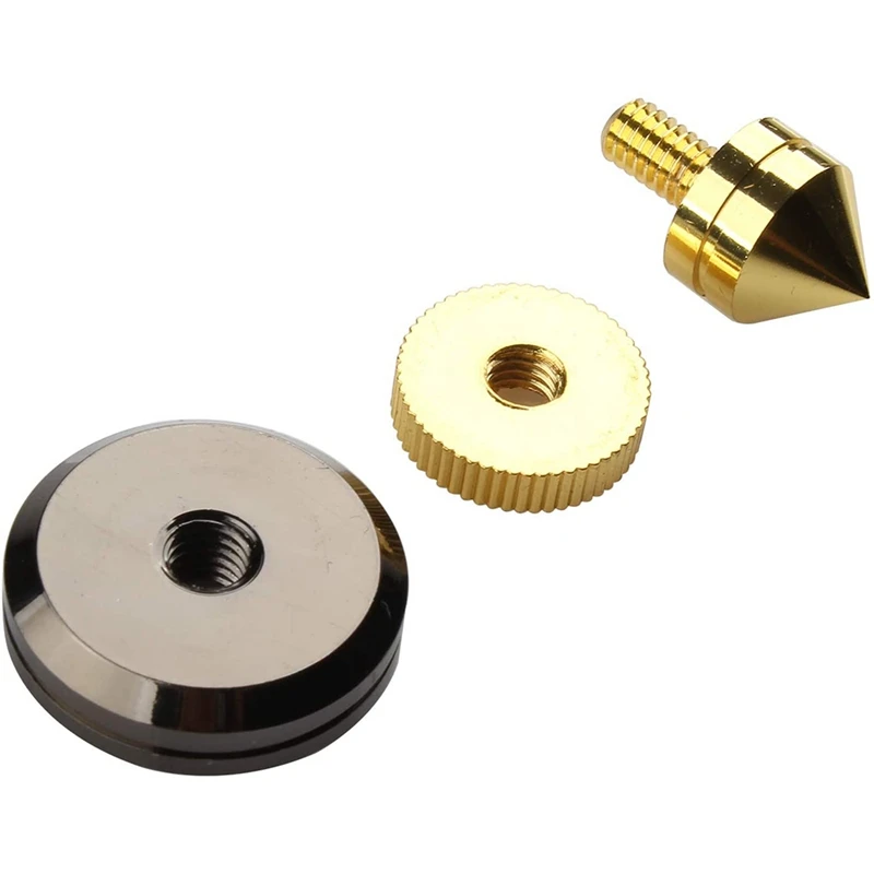 4 Set Speaker Spikes,Speaker Stands Subwoofer Audio Speaker Turntable Isolation Stand Feet Cone Base Pads With Adhesive