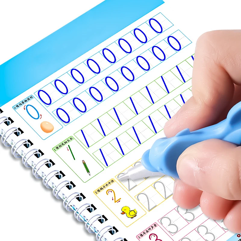 Reusable Copybook Drawing Toys for Children Montessori Pen Control Training Writing Sticker Learning Educational Toy Kids Gift