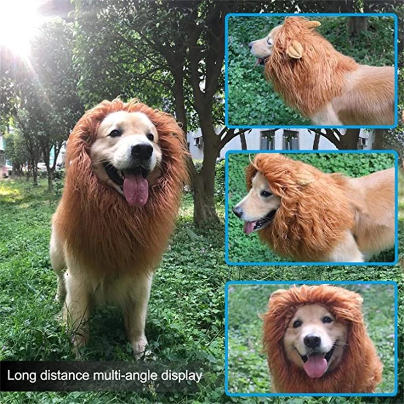 Dog Cosplay Clothes Costume for Large Dogs Lion Mane Dogs Cap Party Decoration Pet Accessories Dog Hat Dog Items Pet Cosplay