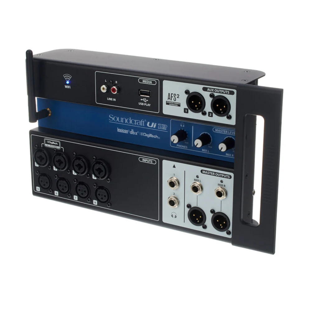 Soundcraft Ui12 12-Kanaals Afstandsbediening-Gecontroleerde Digitale Mixer Met 8 Voorversterkers, Wi 2 Aux, surfaceless Interface,Onboard Effecten