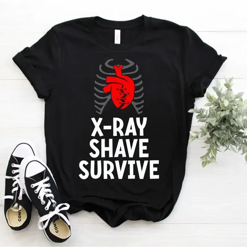 Open Heart Surgery Recovery Heart Patient XRay Shave Surgery T Shirt Size S 5xl
