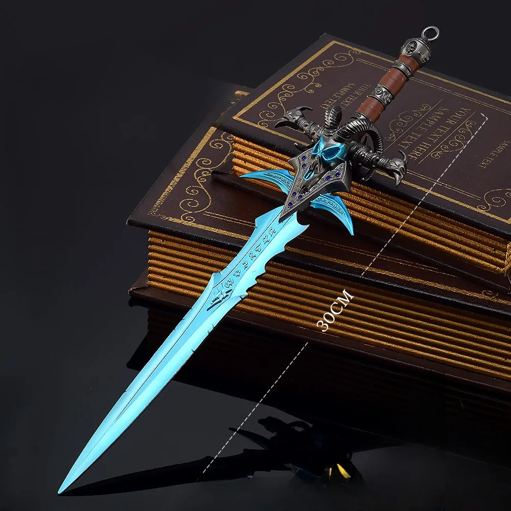 Frostmourne World of Warcraftゲーム周辺機器キーホルダー、武器モデルのおもちゃ、剣の装飾、クラフトギフトコレクション、30cm