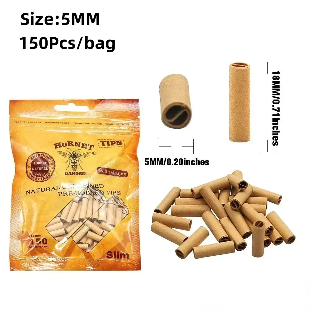 5/6/7mm Slim Cigarette Tip Filters Tubes Rolled Pre-rolled Filter Purest Natural Gum Smoking Accessories