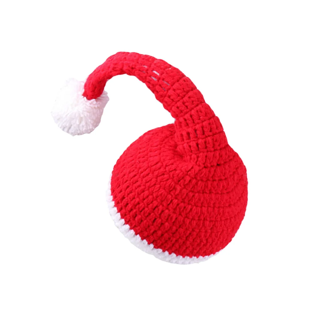 اليدوية عيد الميلاد الطفل قبعة التصوير الفوتوغرافي الإبداعي الديكور الوليد 0-4 أشهر الطفل عيد الميلاد التصوير الدعامة #4