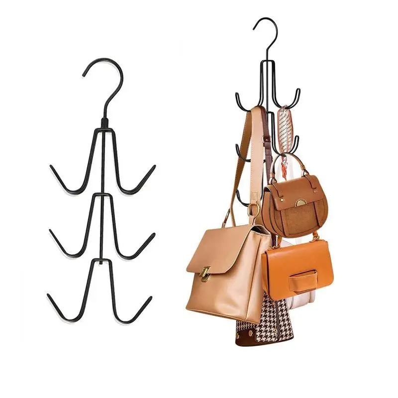 1 قطعة خزانة محفظة شماعات المنظم السنانير تخزين المعادن شماعات توفير المساحة رف خزانة حقيبة يد أصحاب الحقائب هوك