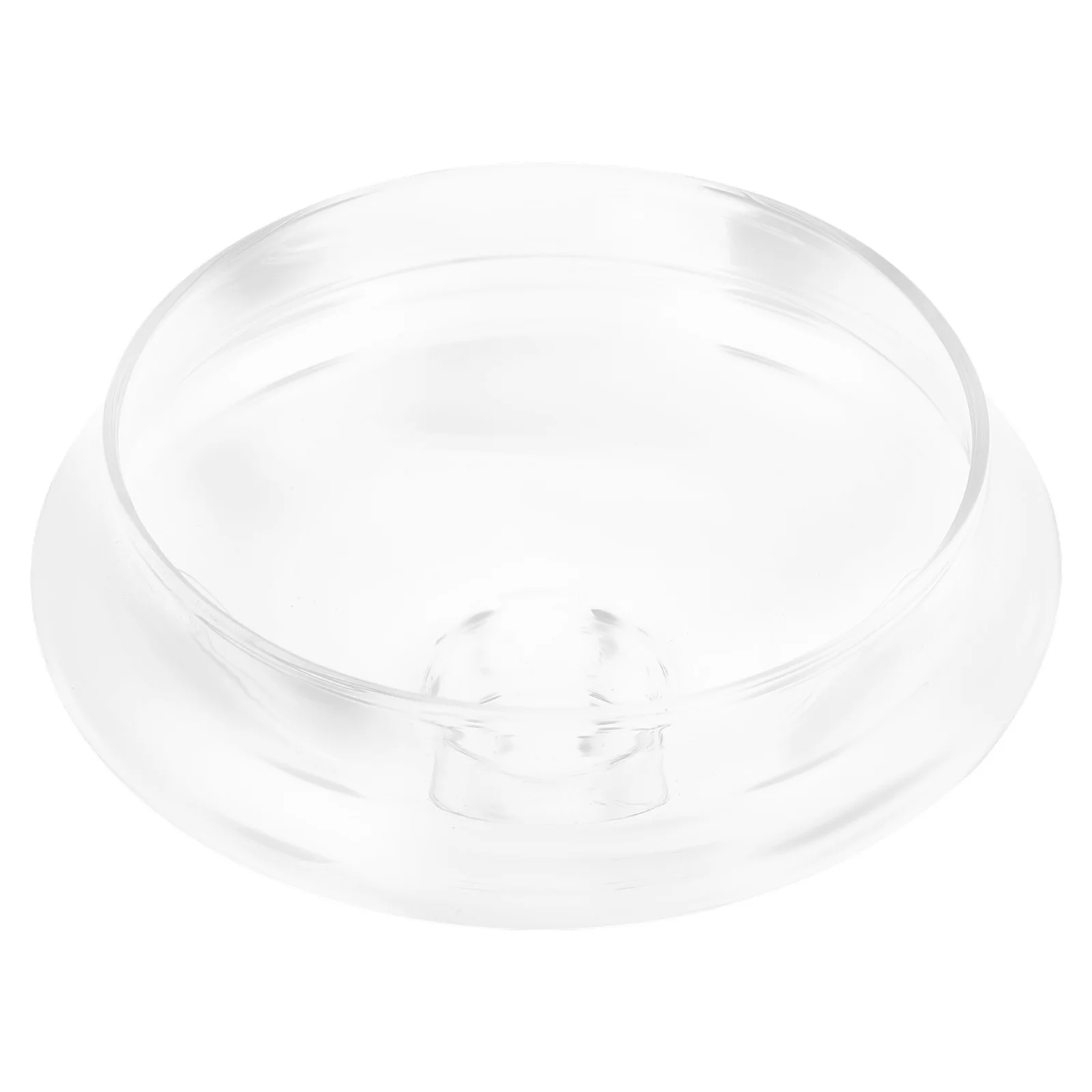 

Transparent Round Glass Cup Lid Leak-Resistant Teacup Cover with Handle Fine Texture Easy Clean for Home Party Camping