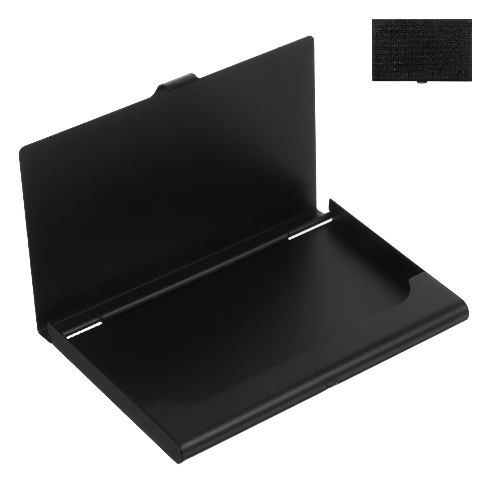 

Rhinestone Decorated Business Card Box Aluminum Alloy Metal Card Holder with Shiny Crystals High Capacity Storage for Credit
