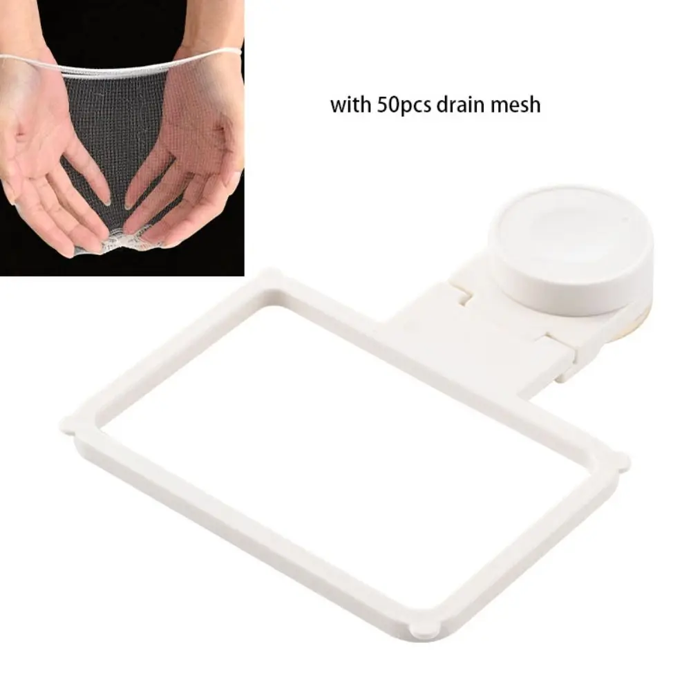 

Suction Cup Kitchen Sink Filter Square Foldable Vegetable Drain Basket Clog-proof Gadget Kitchen Sink Drain Rack Sink Strainer