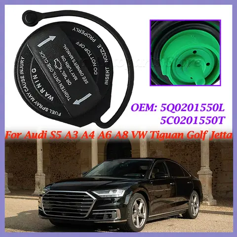 자동차 연료 탱크 필러 가스 캡 교체, 아우디 S5 A3 A4 A6 A8, 폭스바겐 티구안 골프 제타 5Q0201550L, 5C0201550T 자동차 연료 탱크 필러 가스 캡 교체, 아우디 S5 A3 A4 A6 A8, 폭스바겐 티구안 골프 제타 5Q0201550L, 5C0201550T