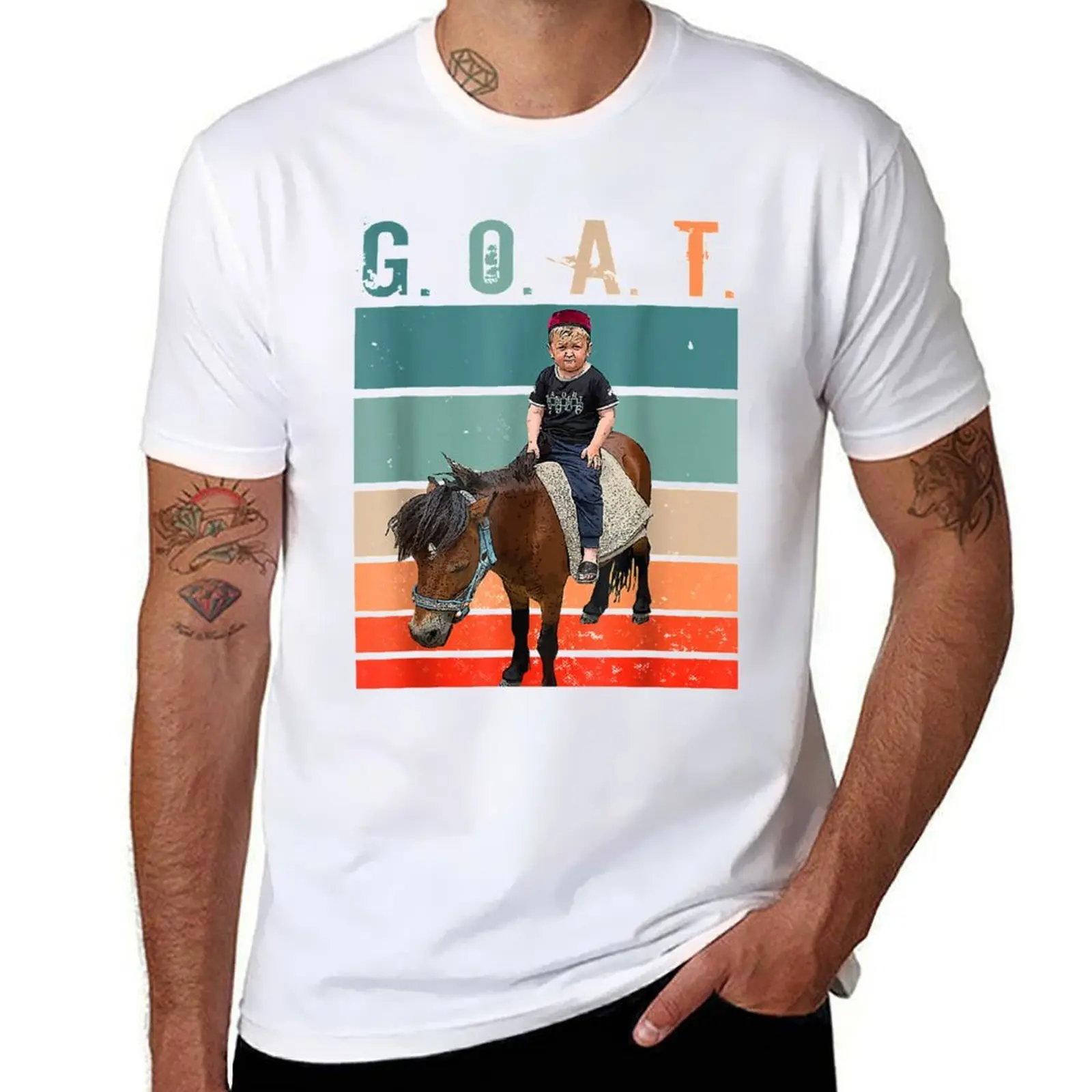 

G. O. A. T. - Hasbulla - Funny Hasbulla Hasbullah smile T-Shirt Work Outdoor Short Sleeve Tee