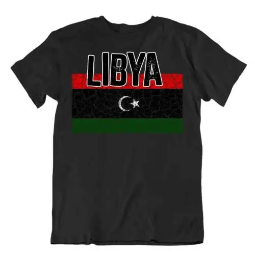 Flag T-Shirt Libya Fashion Country Souvenir Gift Tee Pride logo