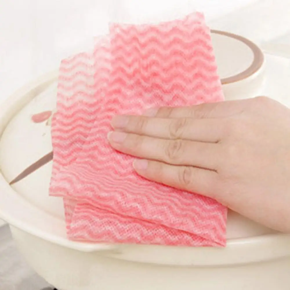 50Pcs/Roll Disposable Washing Dish Cloth Cleaning Cloth Non-stick Oil Dish Towel Rags Napkins Cleaning Towel Kitchen Wiping Rags