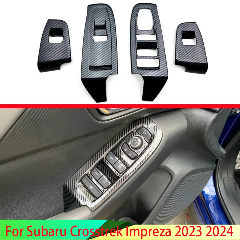 

Для Subaru Crosstrek Impreza 2023 2024, автомобильные аксессуары, нержавеющая сталь, дверь, окно, подлокотник, панель переключателя, отделка, украшение