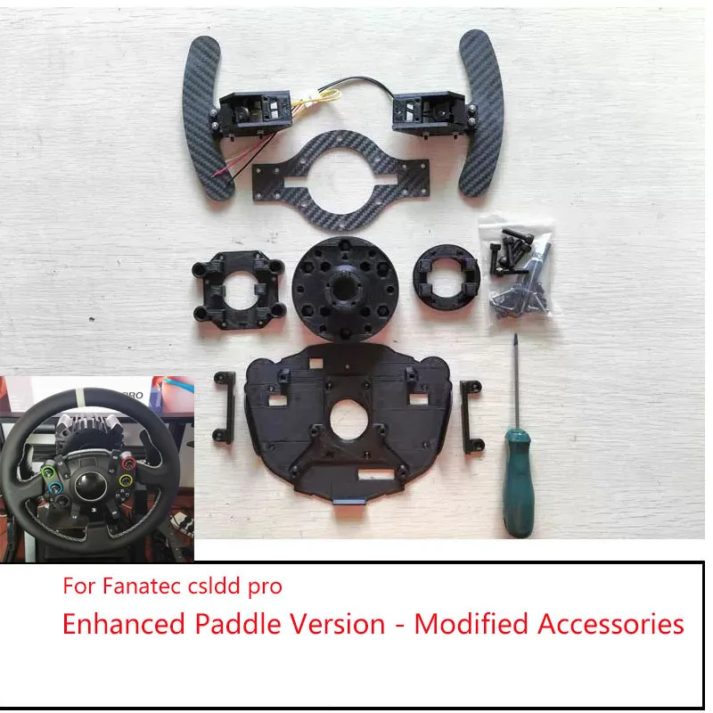 Adaptador de palas de cambio magnéticas para Fanatec csldd pro Racing car, modificación de juego RC, volante cóncavo de 13 "y 14"