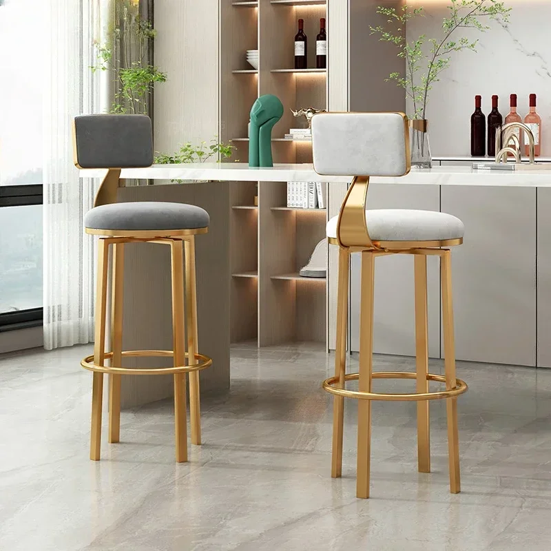 

Industrial Counter Height Pink Gold Bar Chair Velvet Dining Bar Outdoor Salon Bar Chair Kitchen Island Base Mesas Furniture