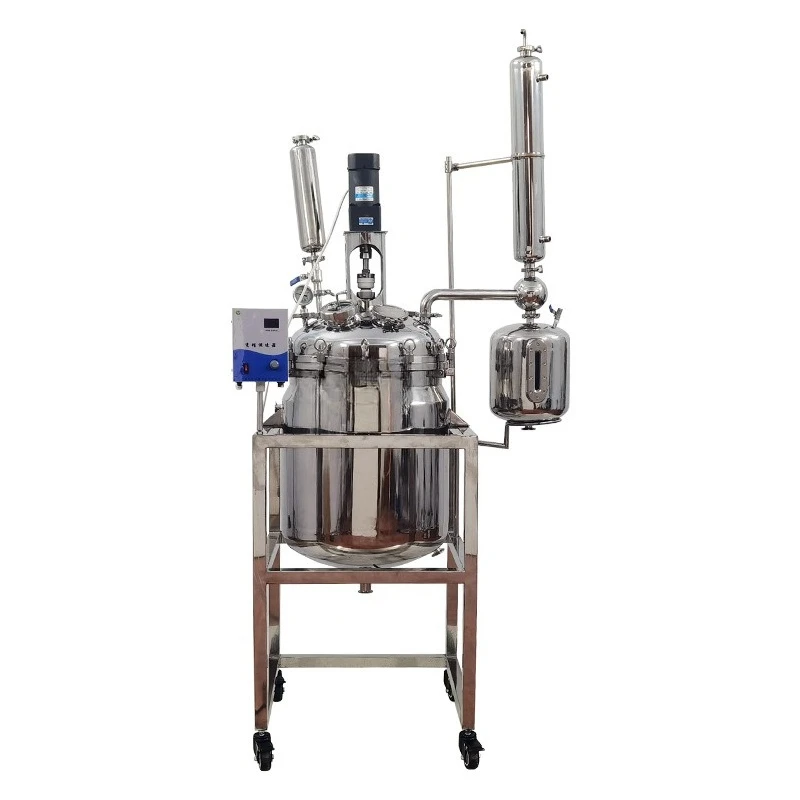 Double-layer stainless steel reactor explosion-proof electric heating distillation hydrogenation polymerization reactor at