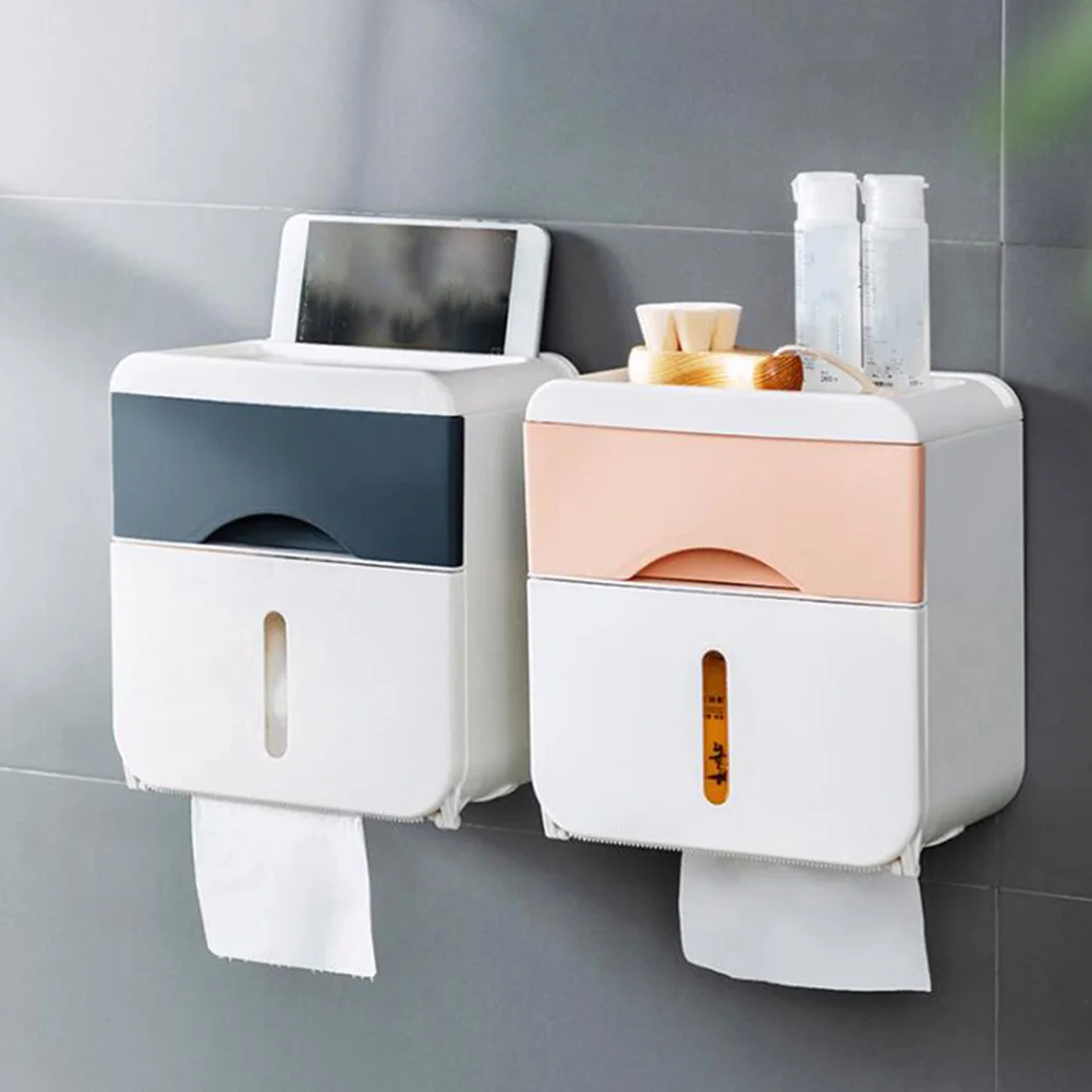 

Bathroom Paper Holder Storage Box ABS Material Drawer Design Tissue Boxes for Home Hotel Bathroom Organizer Sanitary Pads Cotton