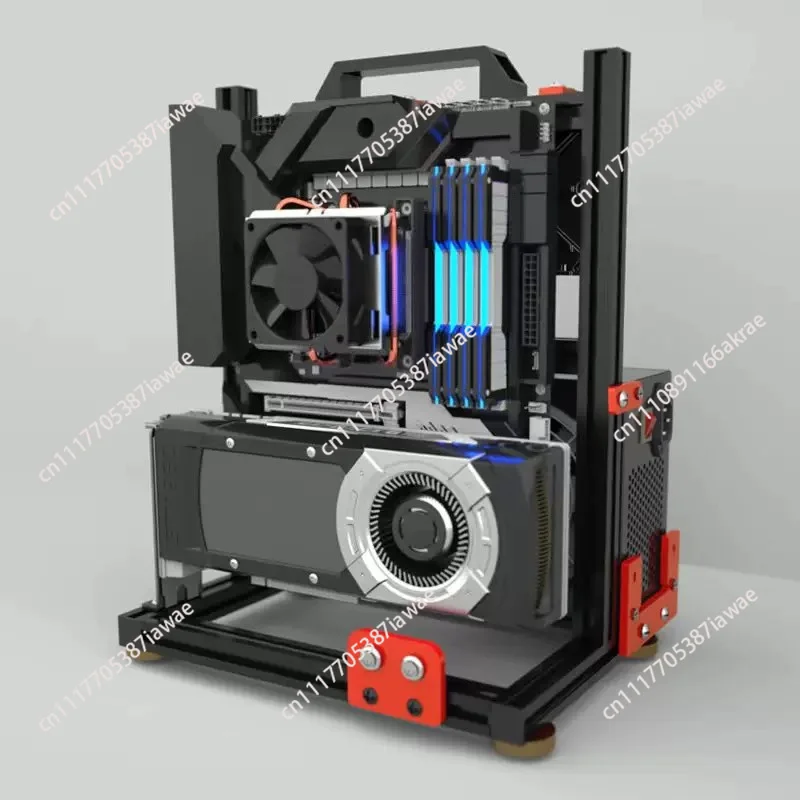 open-chassis-rack-computer-atx-large-plate-aluminum-alloy-creative-personality-desktop-air-cooled-matx-all-aluminum-itx