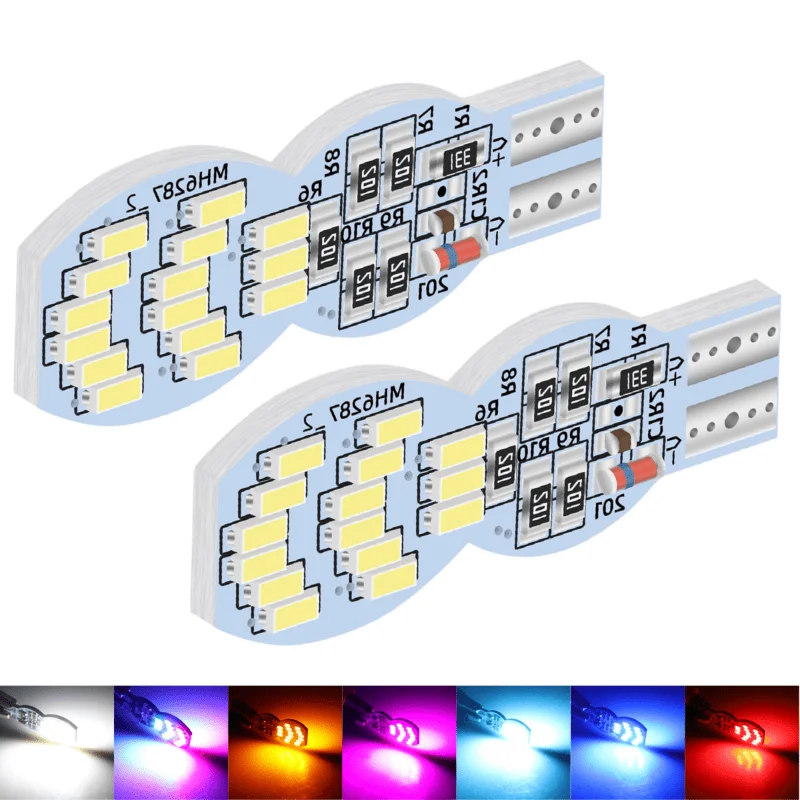 4pcs CANBUS No Error T10 W5W LED Bulb 30SMD 3014 Chips For DRL Car Interior Dome Door Map Trunk License Plate Lights 12V White