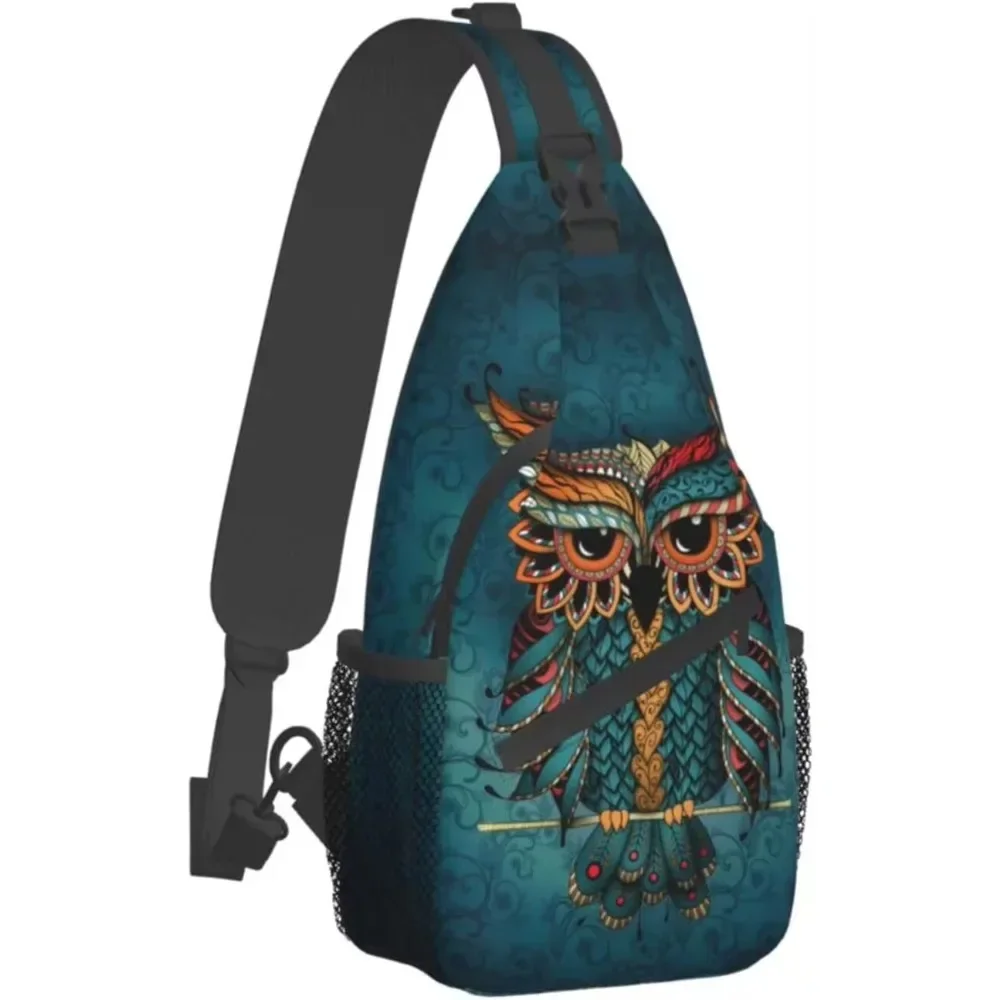 Owl Sling Bag Travel Sling Backpack Casual Shoulder Daypack Waterproof Sport Climbing Runners