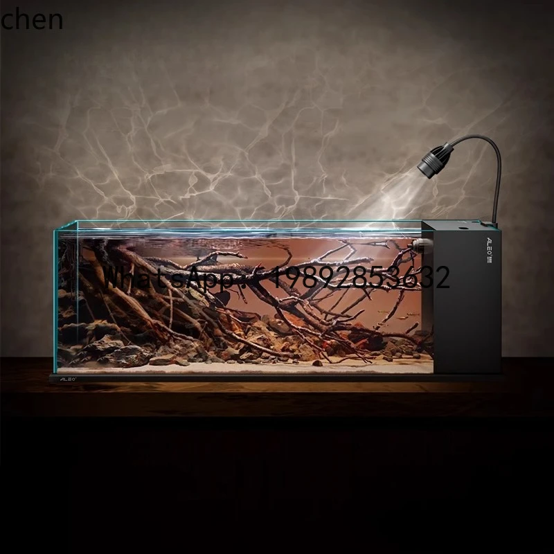 side filter full set living room ultra-white glass three lakes tank South American tank stream tank ecological fish