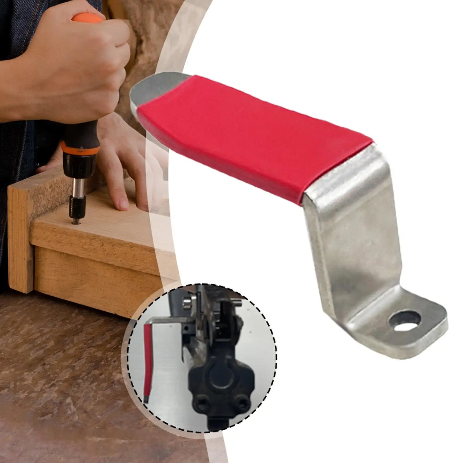 Electric Stapler Hook Stainless Steel Pneumatic Nail Guns Holder for Upholstery Carpentry and Furniture Making