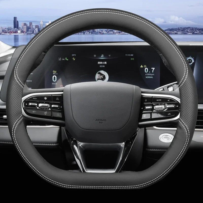 High Quality Car Steering Wheel Cover for Ebro S700 Braid on D Type Steering-Wheel Protector Funda Volante Coche Funda Volante