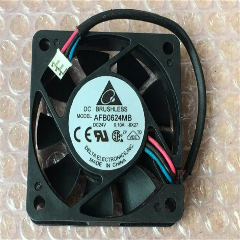 

2pcs delta AFB0624MB 6015 6cm 24V 0.10A three-line An Chuan five-series drive fan