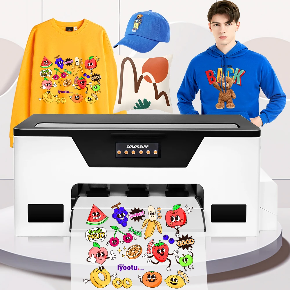 High Speed Direct Transfer Film Printer Pet Film Industrial XP600 Dtf Printer A3 For T-shirt Clothes