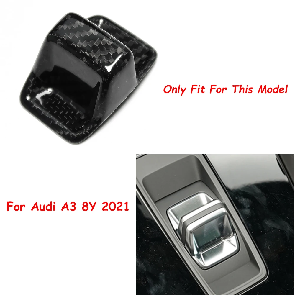 For Audi A3 8Y A3 8V A4 B8 A4 B9 A5 A6 C6 A7 C7 Q5 Q7 Dry Carbon Fiber Car Interior Gear Shift Head Knob Panel Sticker Cove Trim