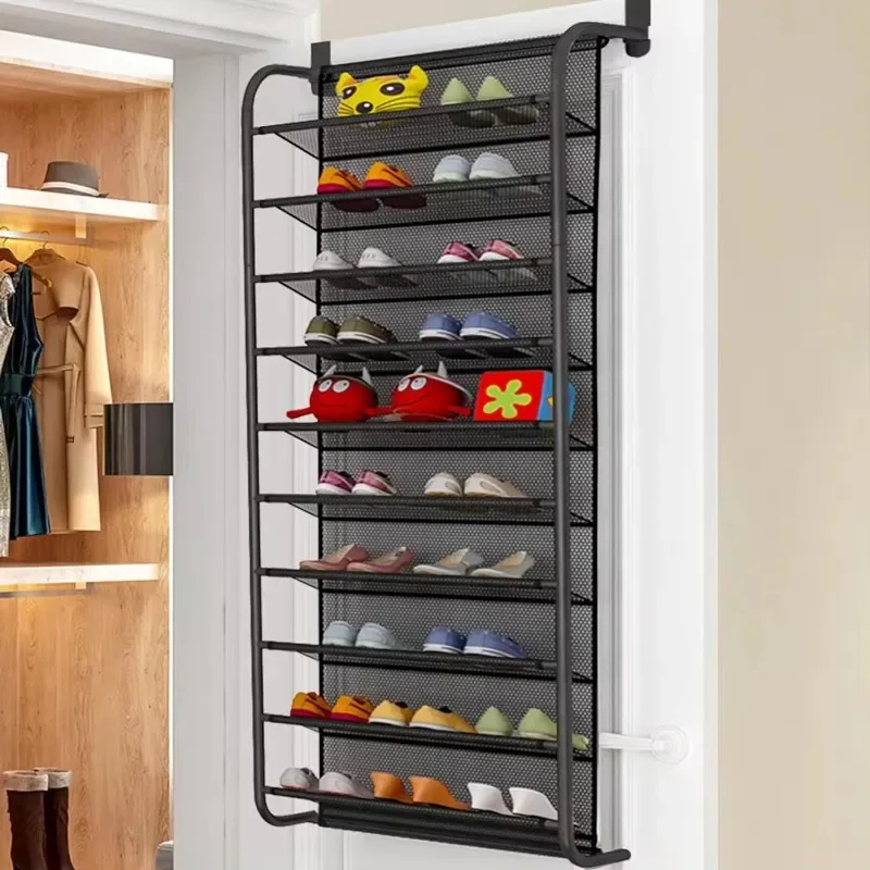 10-Tier over the Door Metal Mesh Shoe Organizer Rack Storage Holders & Racks