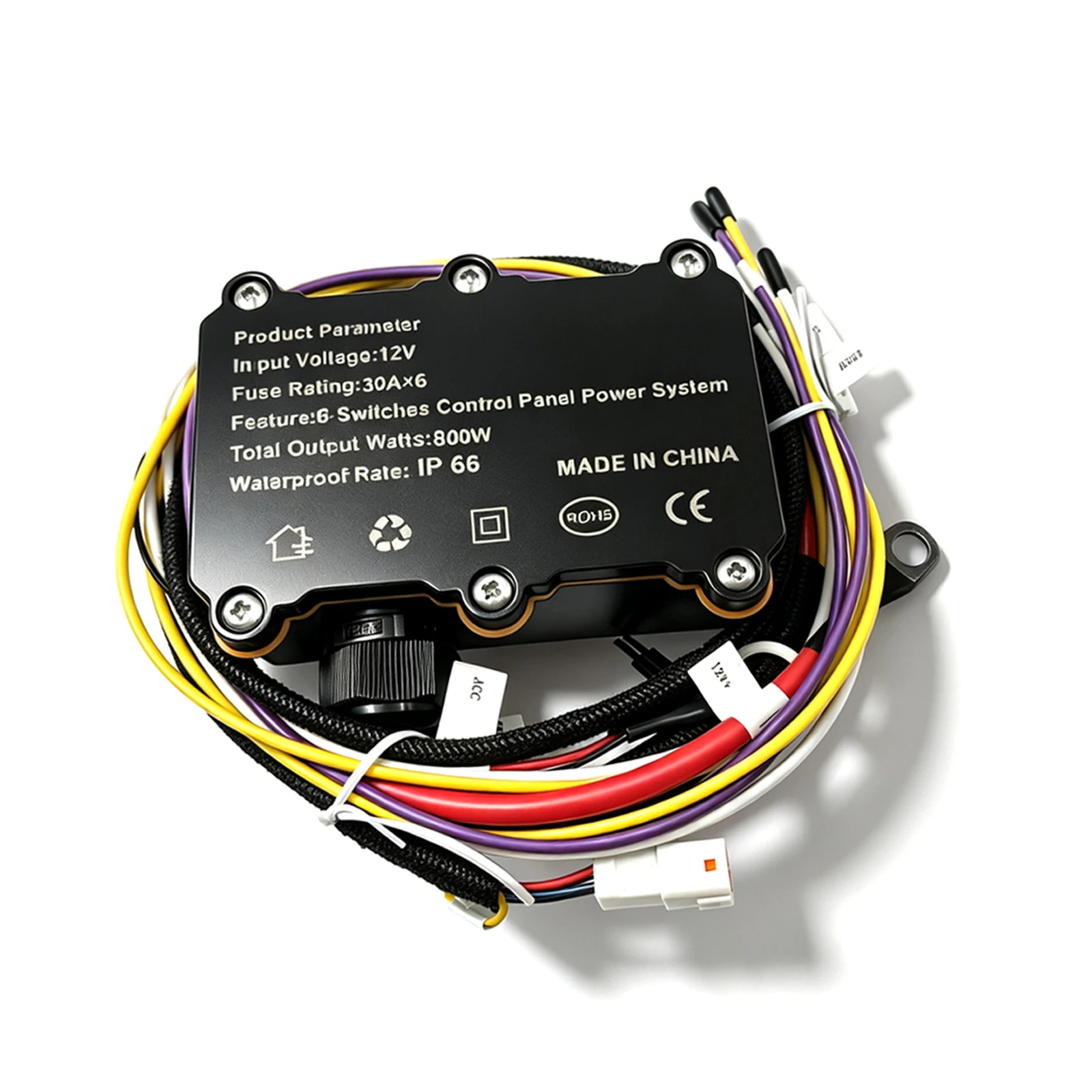 6 Gang Auxiliary Switch Panel Kit for Bronco 2021- 2026, Plug&Play Factory-Style Overhead Console Upfitter Switches