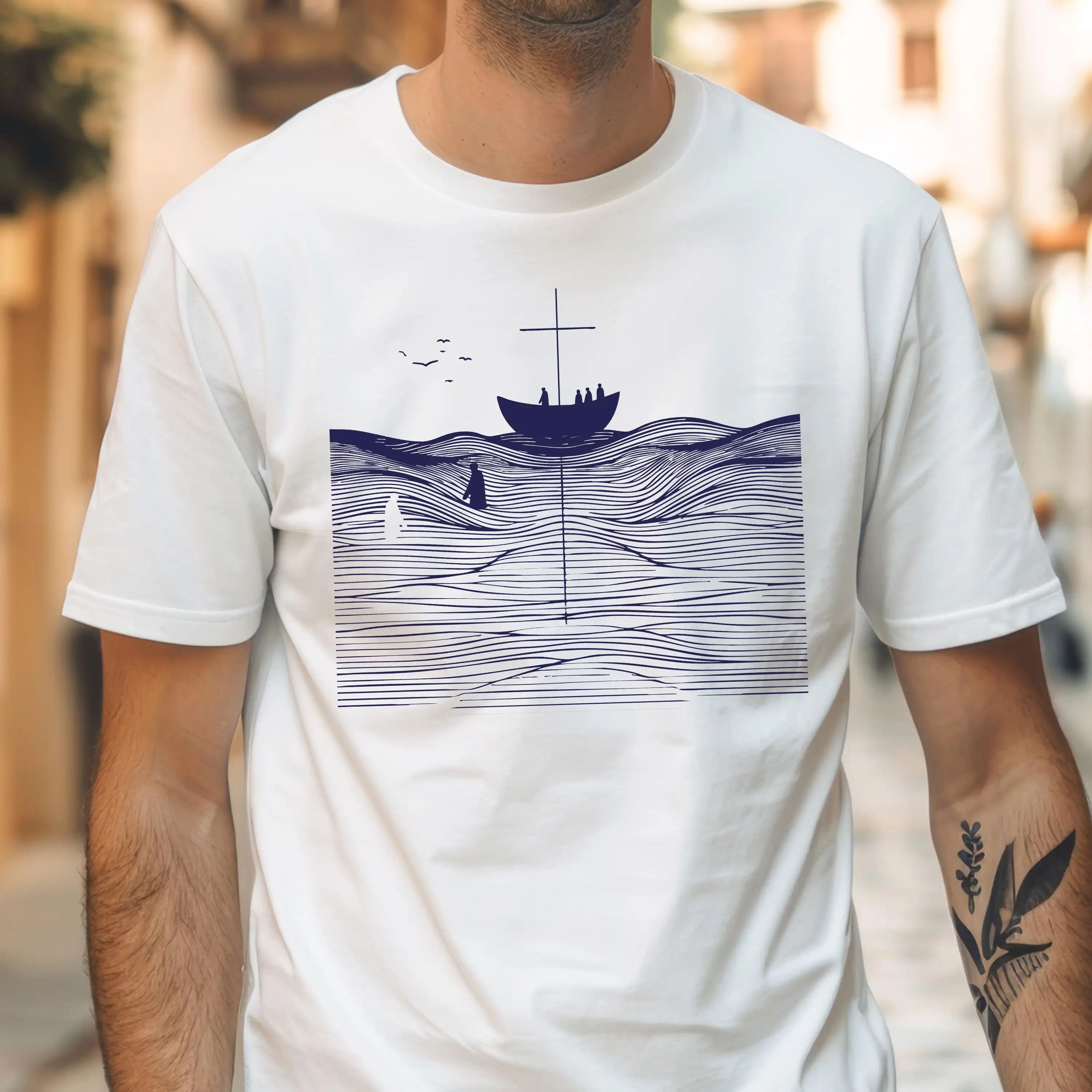 Walk on Water Shirt, Boho Faith Sweatshirt, Trust God Hoodie, Bible Verse T-Shirts, Spiritual Tees, Jesus Shirts