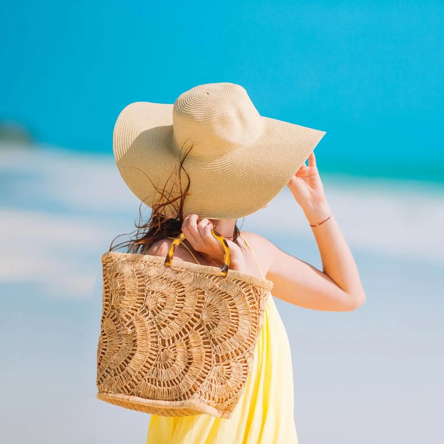 หูหิ้วกระเป๋าทรงตัว D จำนวน 2-8 ชิ้น สำหรับเปลี่ยนหูหิ้วกระเป๋าถือ ทำจากวัสดุสำหรับถักโครเชต์ กระเป๋าชายหาดฤดูร้อน กระเป๋าฟาง DIY อุปกรณ์เสริม