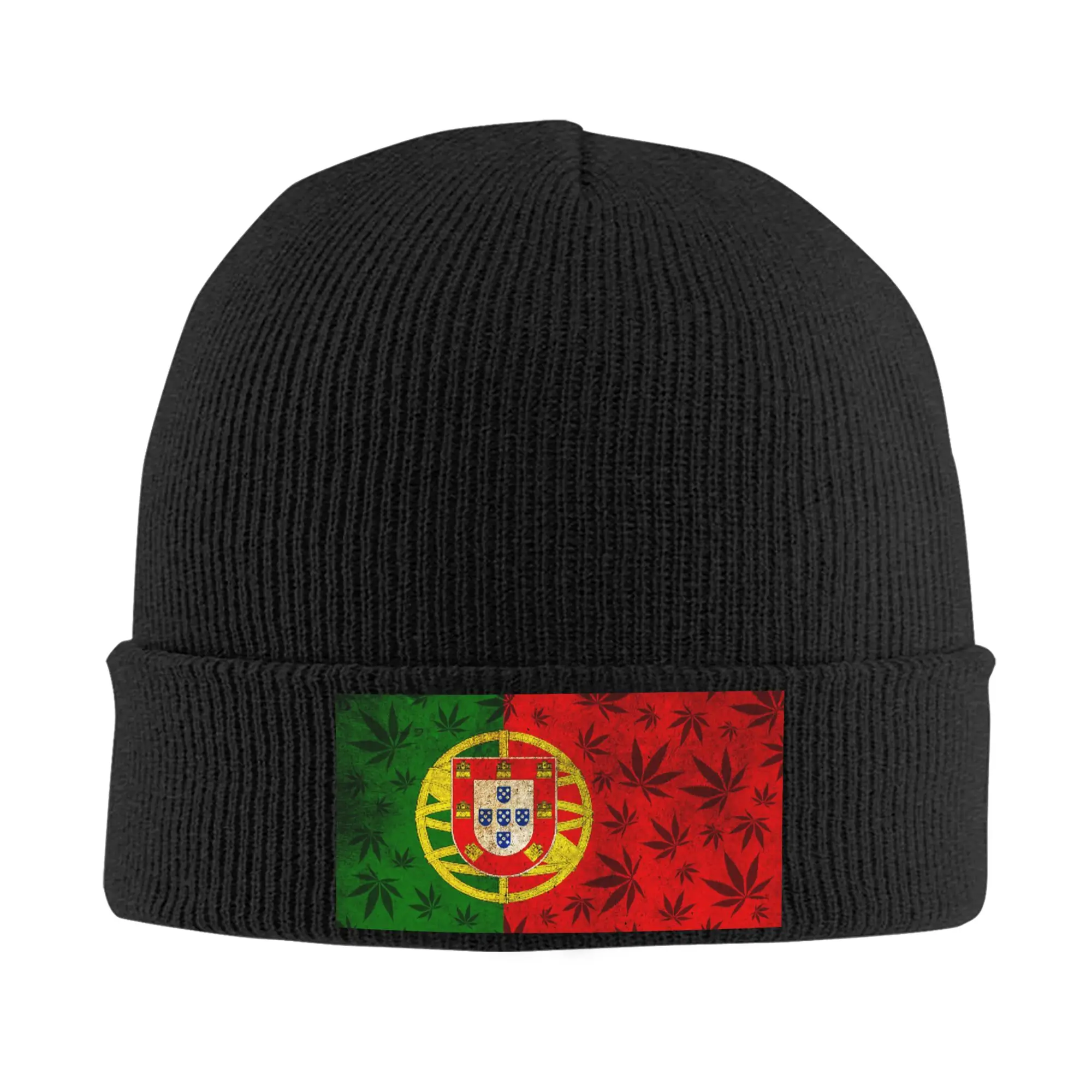 the portugal flag Knitted Hat Autumn Winter Beanies Warm Designer Country Flag Caps Men Women Acrylic Casual Bonnet