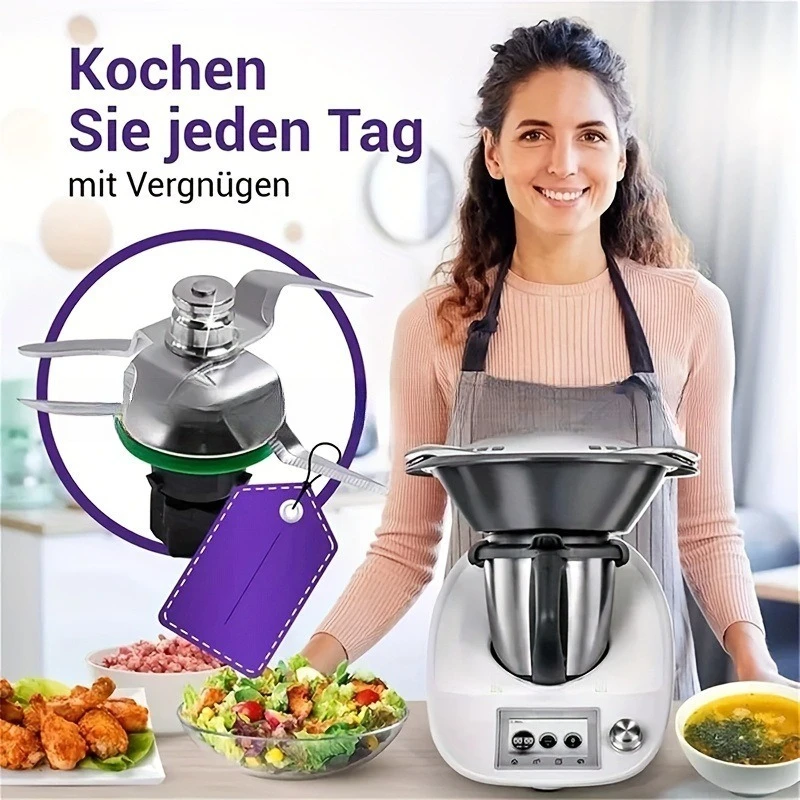 TM5/6 Food Processor Accessories Stainless Steel Head Mixer Knife Cooking Mixer Knife