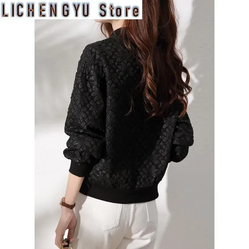 Spring Autumn Women Jacket New Korean Casual Zipper Short Cardigan Female Loose With Chic Baseball Uniform Female Outerwear