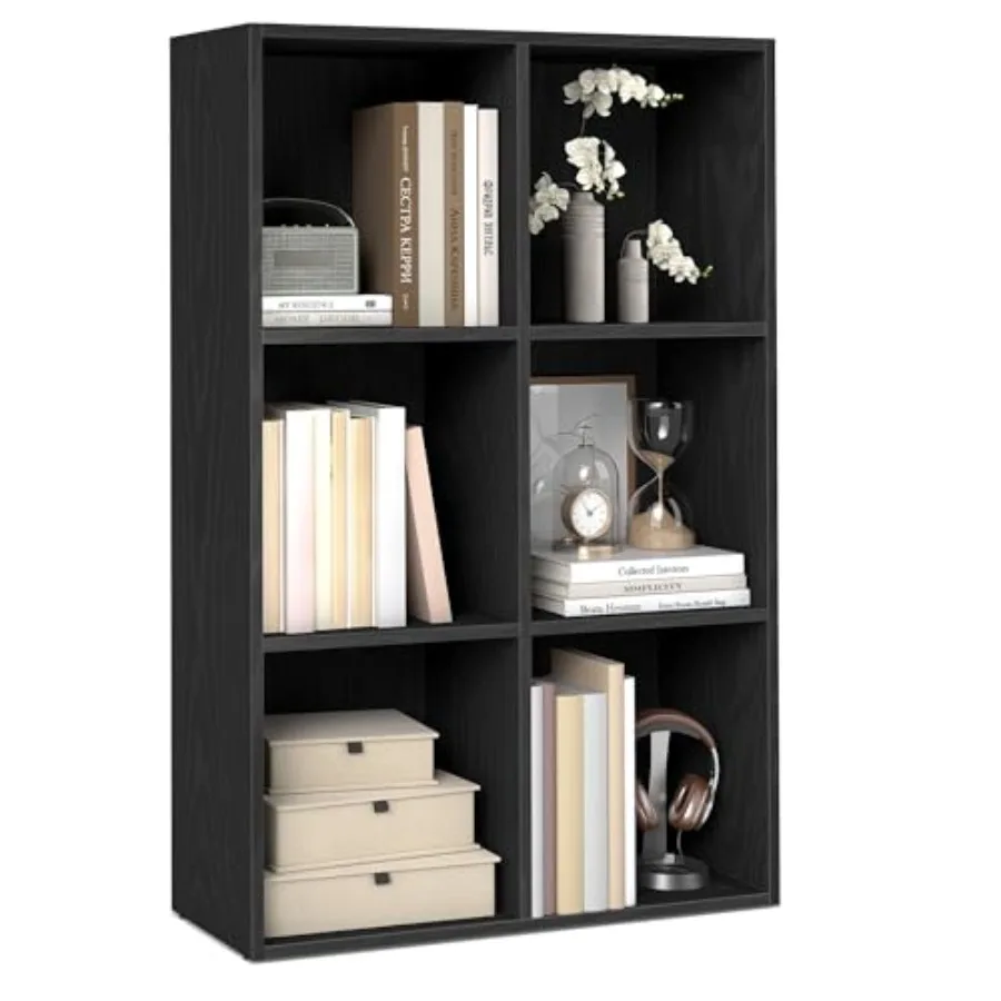 

Книжный шкаф Custos Collection с 6 отделениями, 9,4 x 25,8 x 38,6 дюймов, белый, для гостиной и домашнего офиса