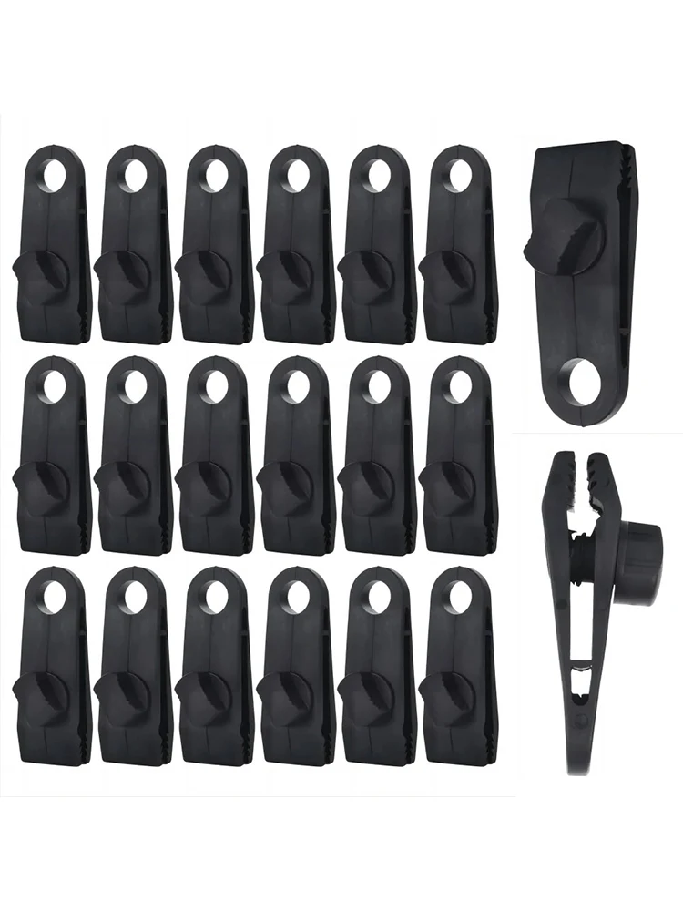 20er-Pack Camping-Planenklammern, strapazierfähige Zeltbefestigungsclips mit Verriegelung, für Pool, Markise, Bungee-Seil, Auto, Outdoor – Detail 1