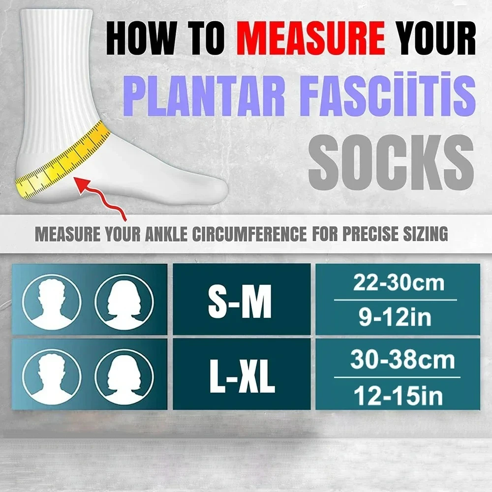 Plantar fascia, 1 pair, night compression socks, heel pain support, ankle protection elastic exercise