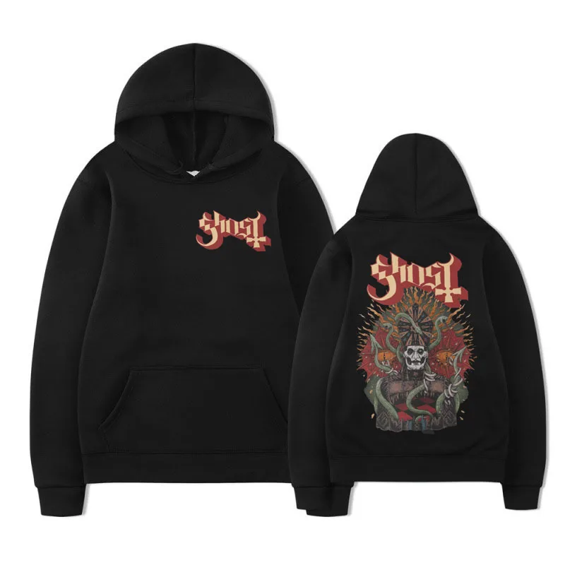 

Vintage Ghost Band Graphic Hoodie Men Women's Oversized Sweatshirts Winter Fashion Aesthetic Retro Harajuku Hoodies Pullover