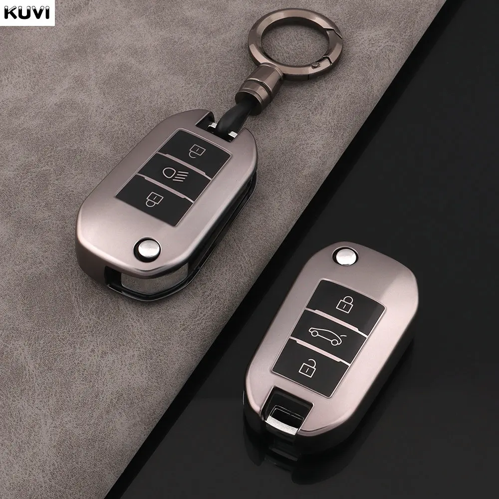 

New TPU Car Flip Key Case Cover Shell For Peugeot 208 308 408 508 2008 3008 4008 5008 For Citroen C3 C4 CACTUS C6 C8 Accessories