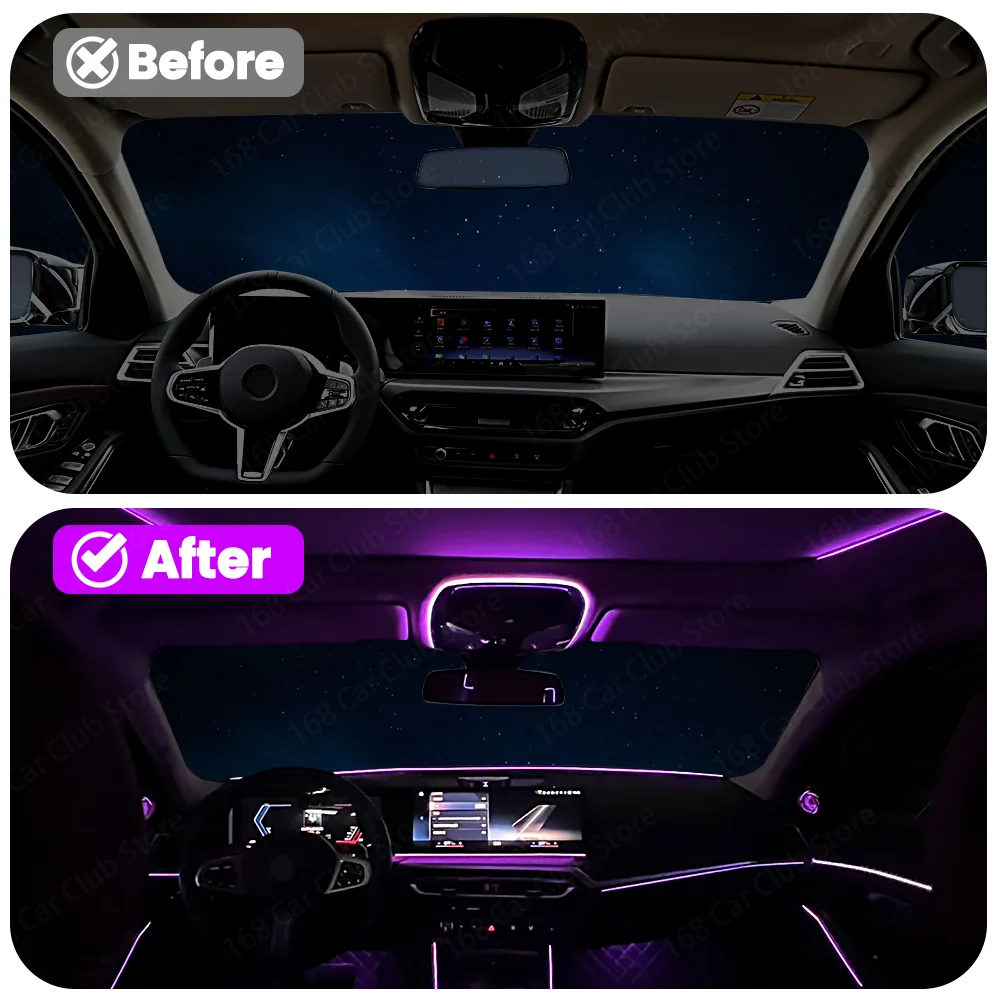 

LED 11 Colors Interior Lighting Ambient Light for BMW 2 3 4 5 6GT 7 8 Series G20 G01 G02 G05 G06 G07 Car Ceiling Reading light